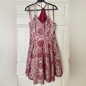 White House Black Market Red Floral Dress